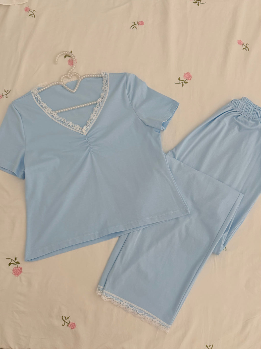 Sky Blue Lace Pajama
