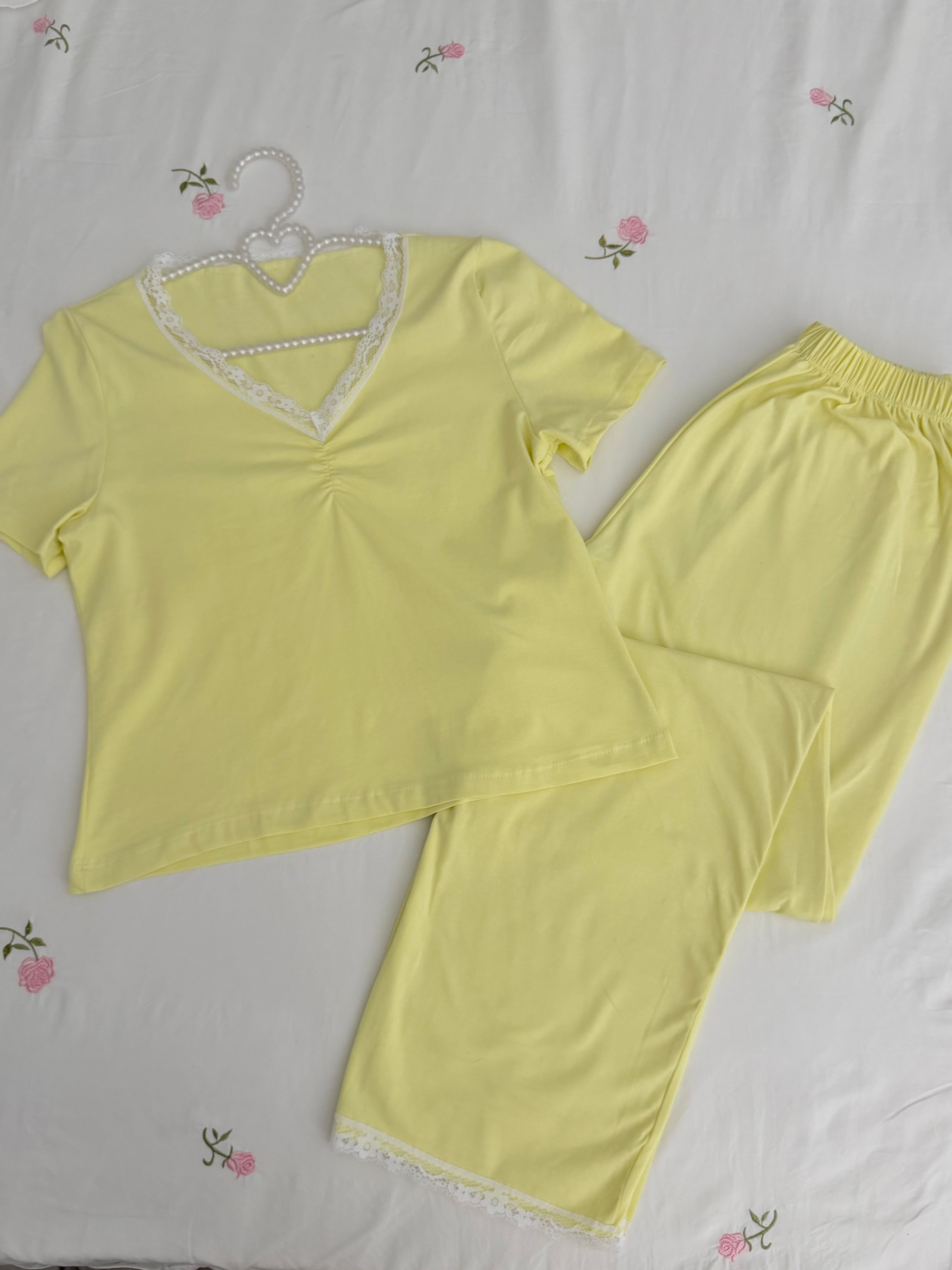 Buttercream Lace Pajama
