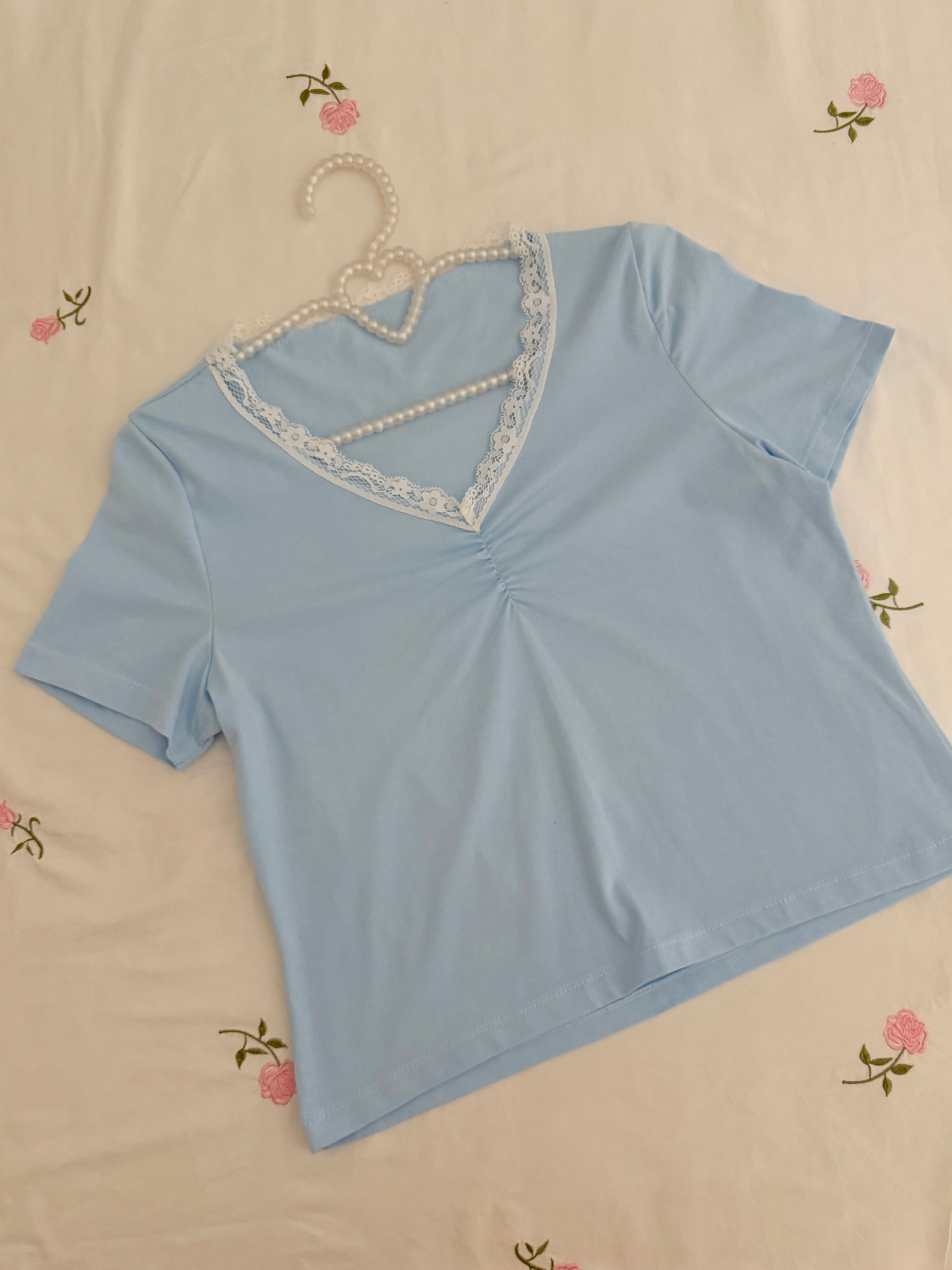 Sky Blue Lace Pajama