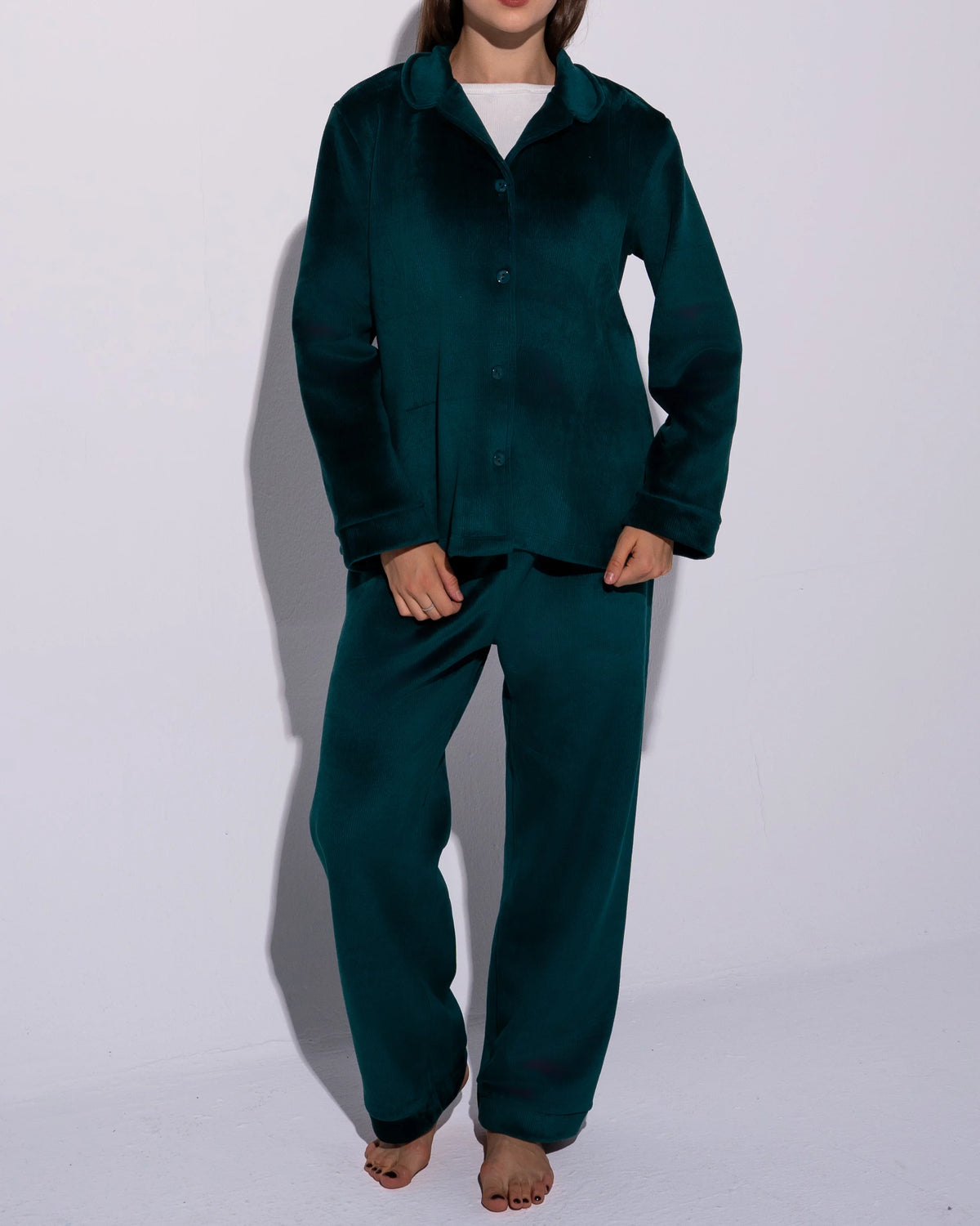 Deep Forest Green Winter PJ Set