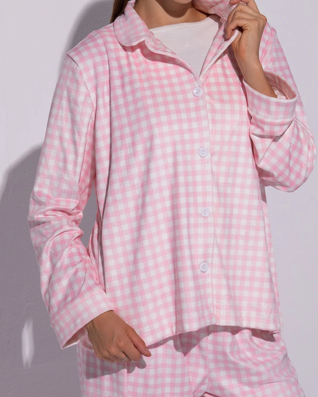 Sweet Checkered Pink Winter PJ Set
