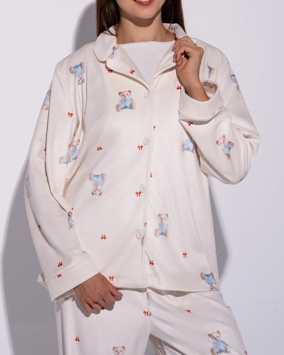 Teddy Bear Print PJ Set