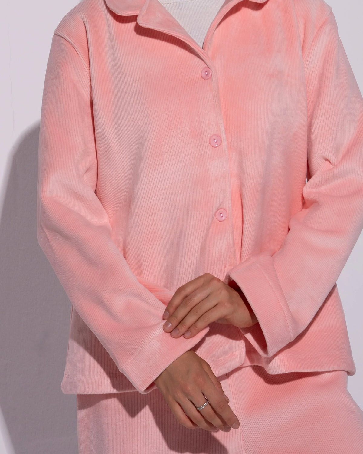Soft Pastel Pink Fleece PJ Set