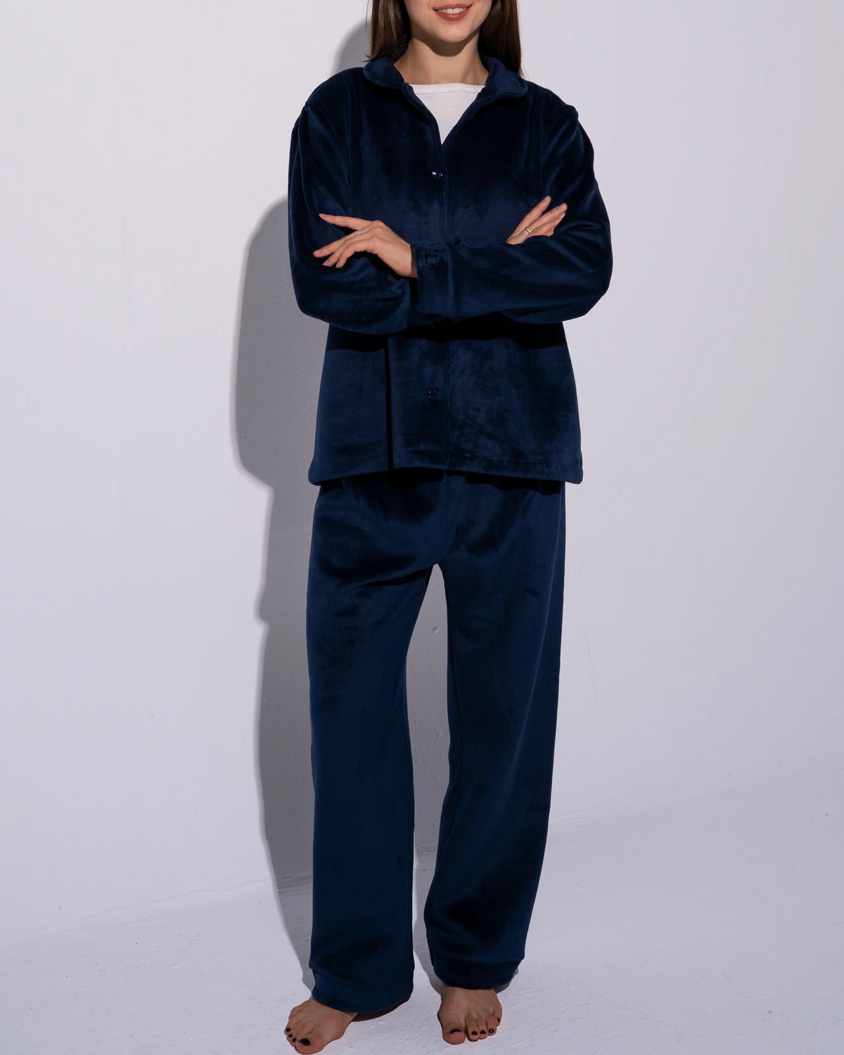 Classic Navy Blue Winter PJ Set