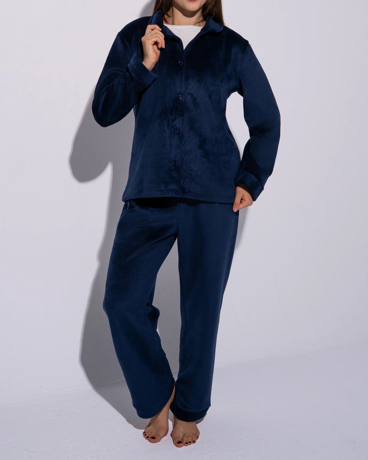 Classic Navy Blue Winter PJ Set